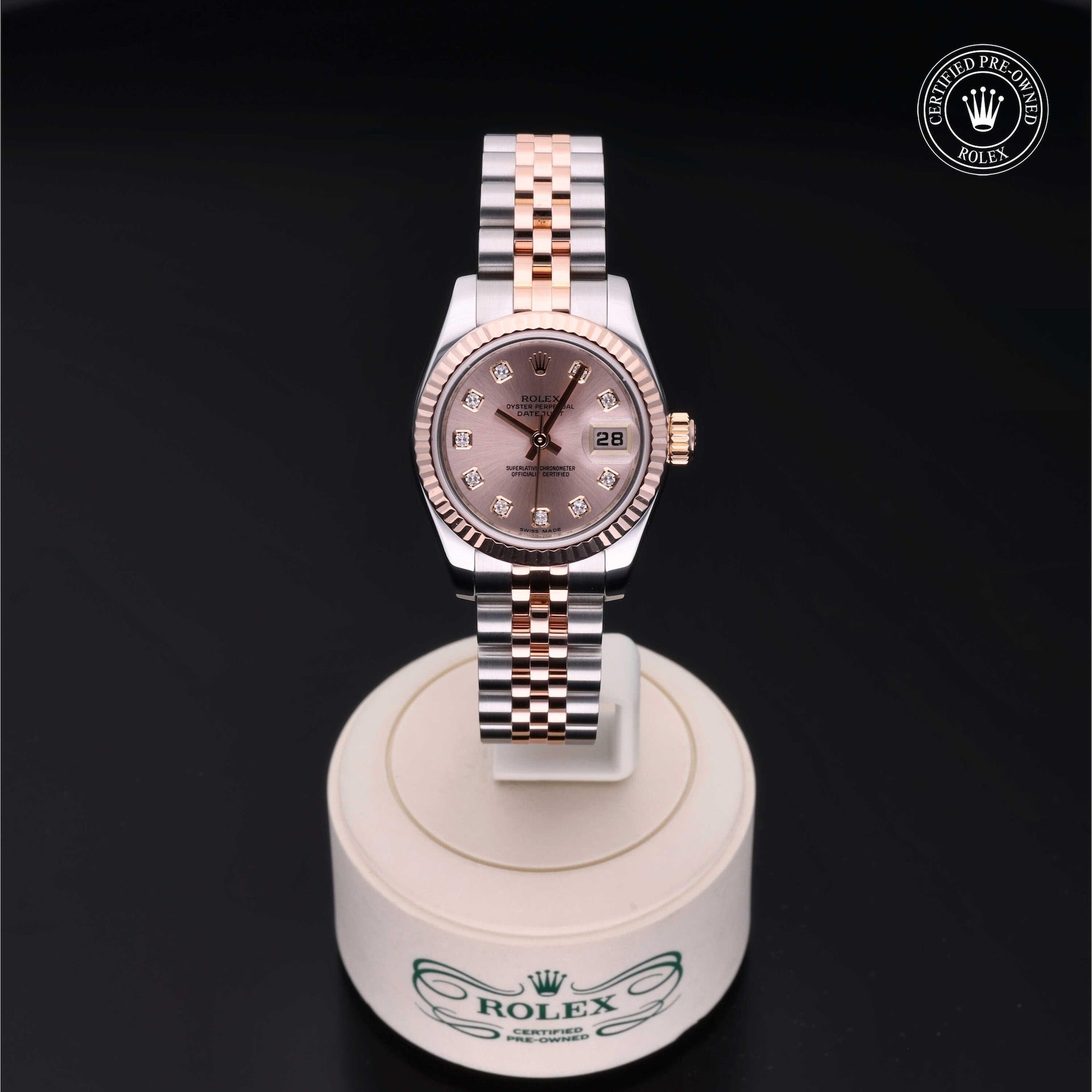 Rolex Lady-Datejust 26 — Oystersteel & Everose Gold, Pink Diamond Dial (Ref. 179171)