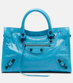 Balenciaga Le City Small Leather Tote Bag – Turquoise