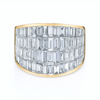 Four Row Baguette Galaxy Ring