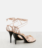 Saint Laurent Babylone 90 Metallic Leather Sandals