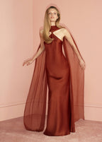Satin Halter Neck Dress