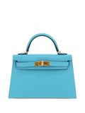 Hermès Pre-Owned 2025 Kelly Mini 20 – Blue Epsom Leather