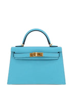Hermès Pre-Owned 2025 Kelly Mini 20 – Blue Epsom Leather