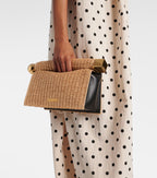 Jacquemus Rond Carré Woven Raffia-Effect Clutch