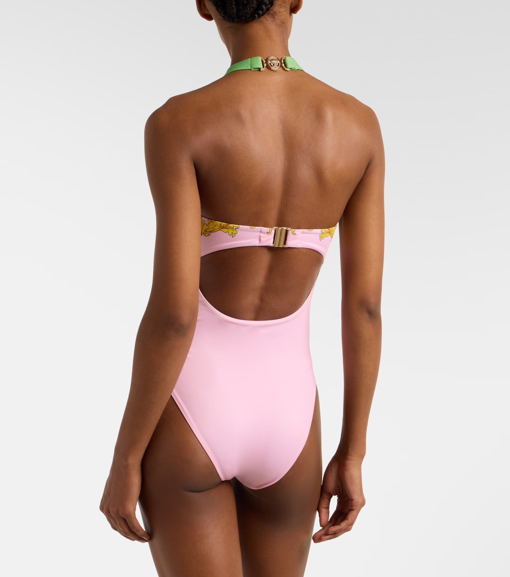 Versace La Vacanza Printed Halterneck Swimsuit