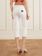 Dolce & Gabbana Mid-Rise Straight-Leg Capri Pants in White