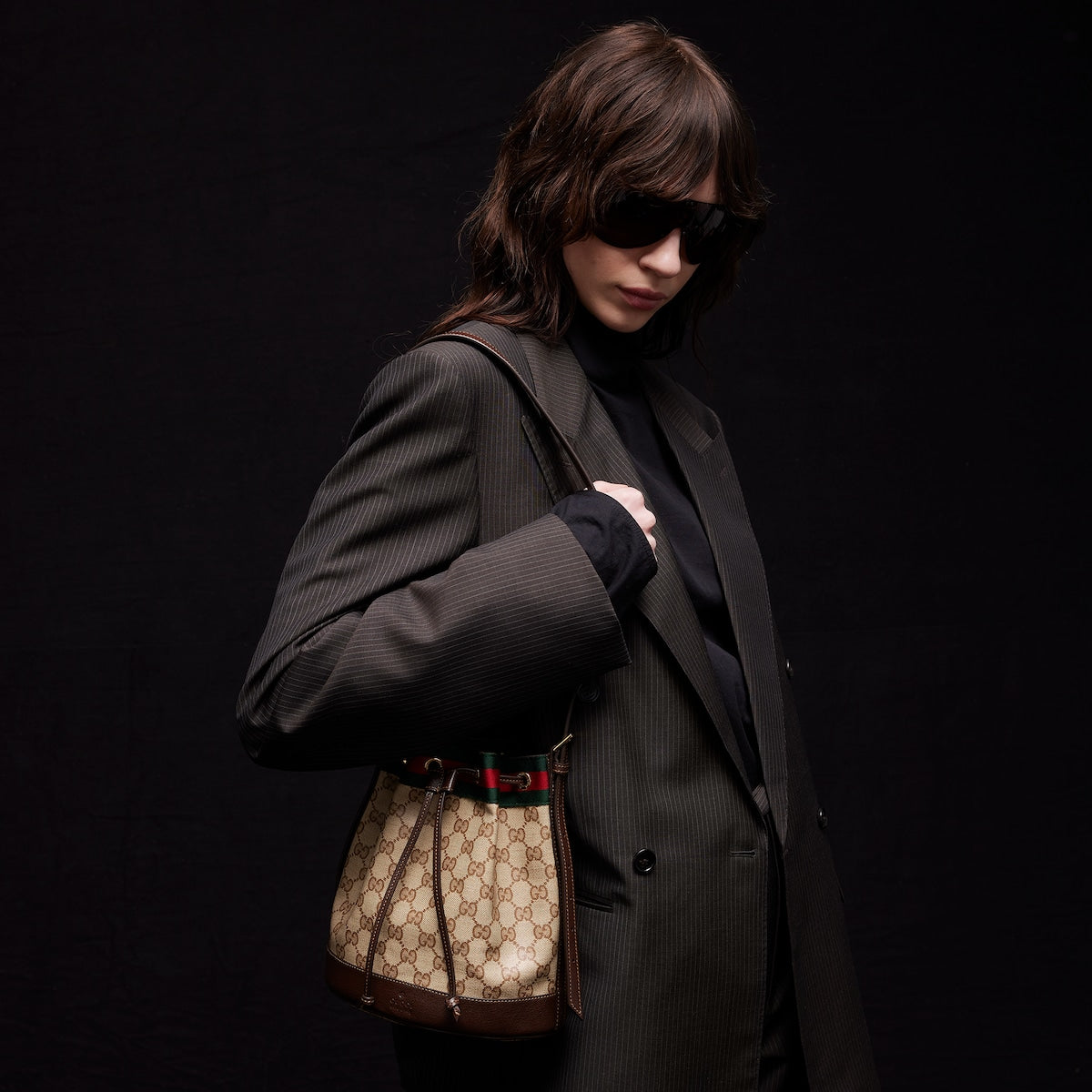 Gucci Venice Small Bucket Bag in GG Canvas