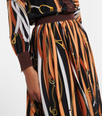 Gucci Printed Tie-Neck Silk Shirt Dress – Multicoloured