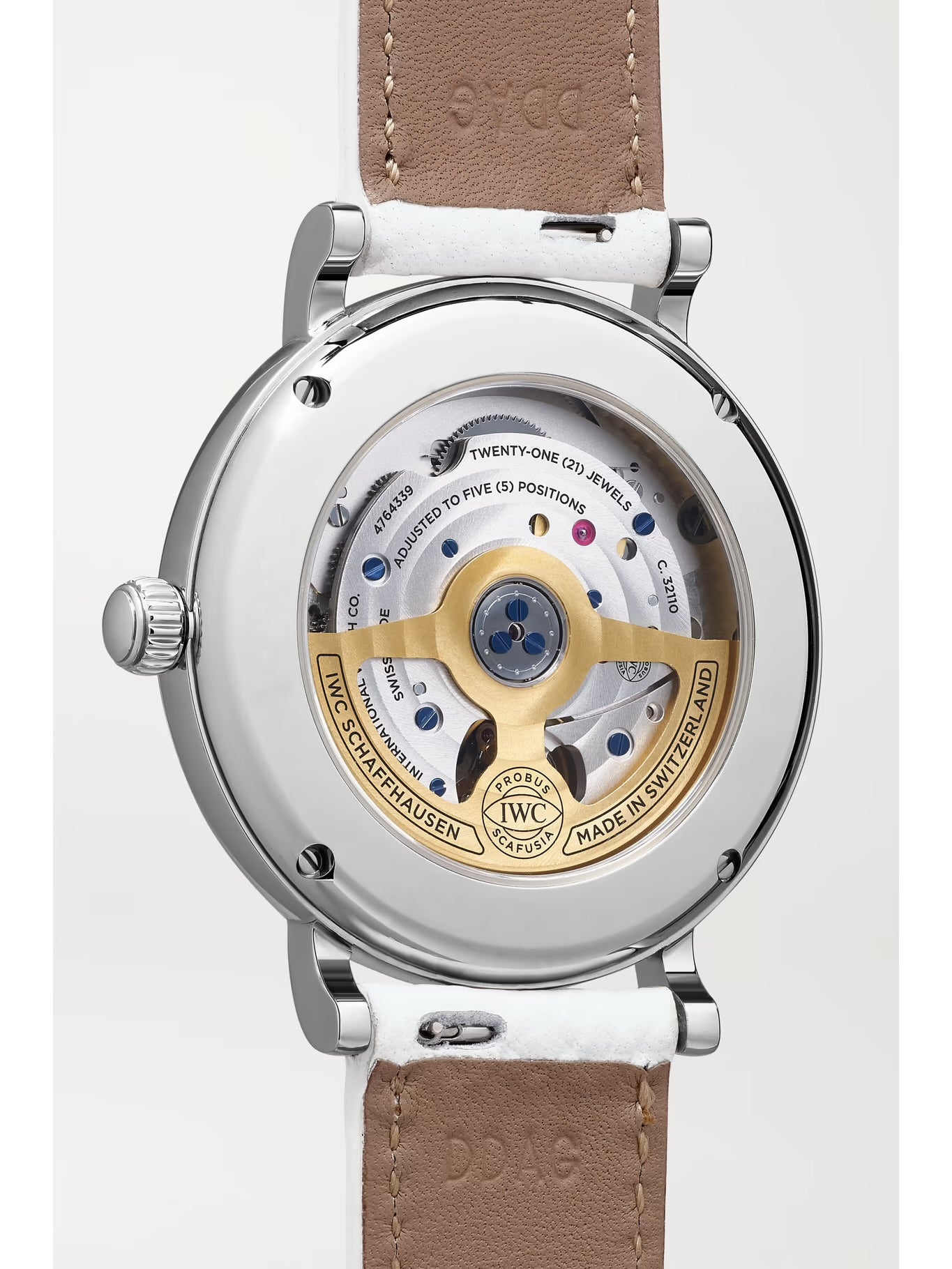 IWC Schaffhausen Portofino 37mm Automatic Stainless Steel, Textured-Leather and Diamond Watch