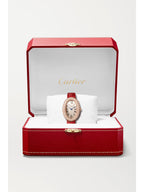 Cartier Baignoire Medium 18-Karat Gold, Alligator and Diamond Watch