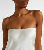 Norma Kamali Strapless Satin Maxi Dress