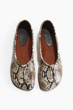 Stella McCartney x H&M Snakeskin-Print Ballet Flats