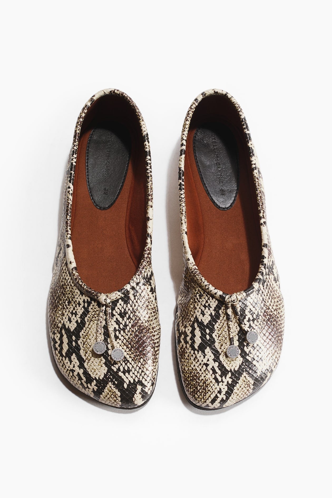 Stella McCartney x H&M Snakeskin-Print Ballet Flats