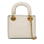 Dior Lady Dior Preloved Top Handle Handbag – White