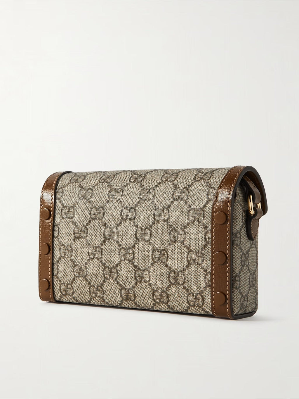 Gucci Horsebit 1955 Leather-Trimmed Printed Coated-Canvas Shoulder Bag