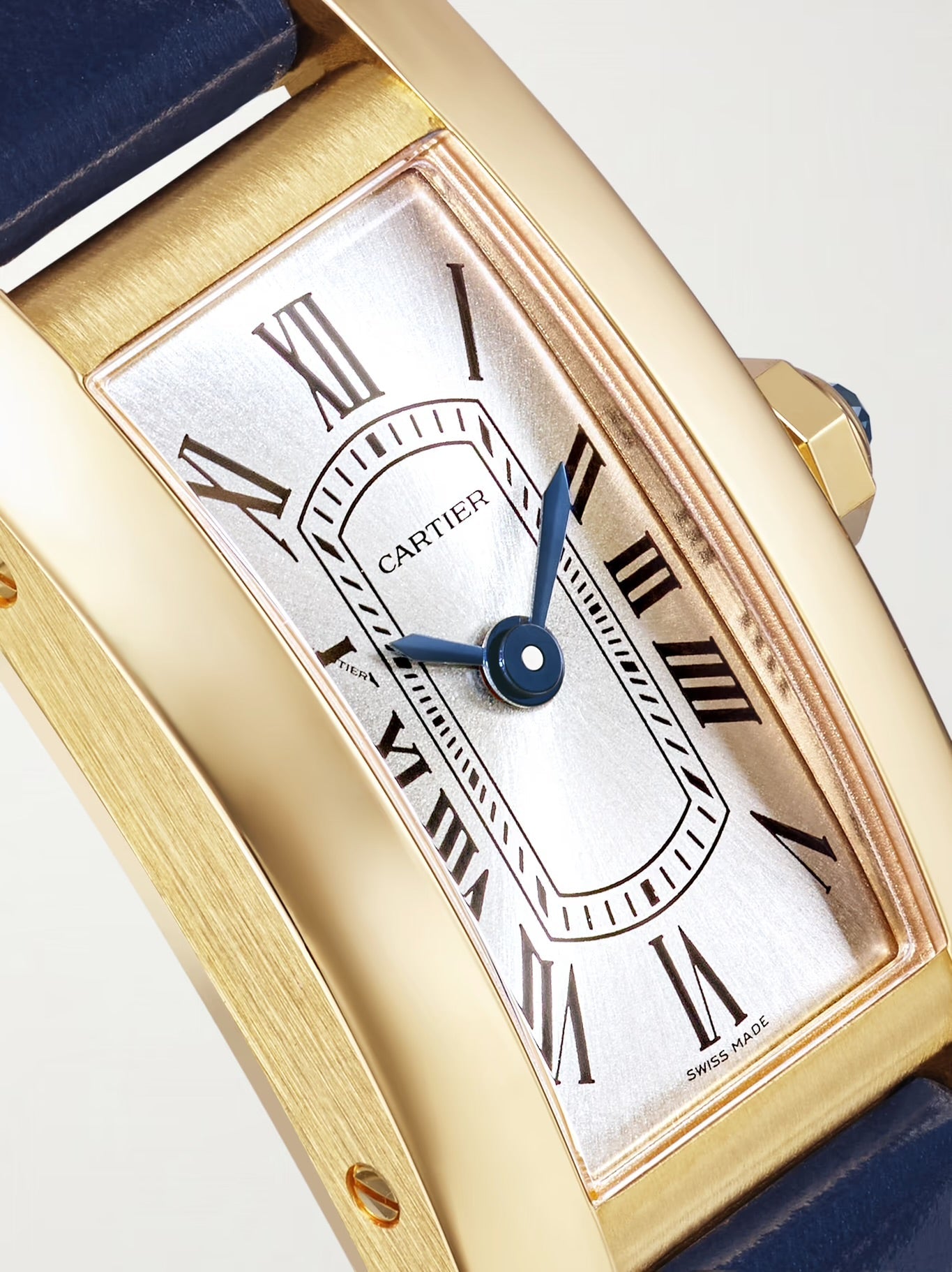 Cartier Tank Américaine 28mm Small 18-Karat Gold Alligator Watch