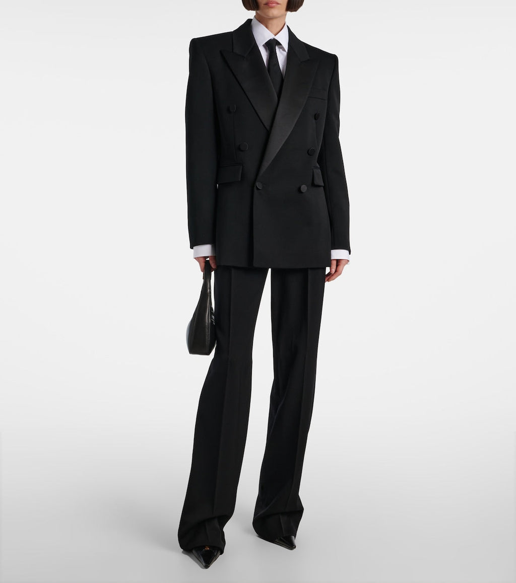 Saint Laurent Double-Breasted Tuxedo Blazer
