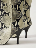 Colt Snake-Effect Leather Over-the-Knee Boots — Khaite