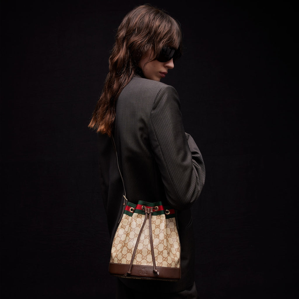 Gucci Venice Small Bucket Bag in GG Canvas