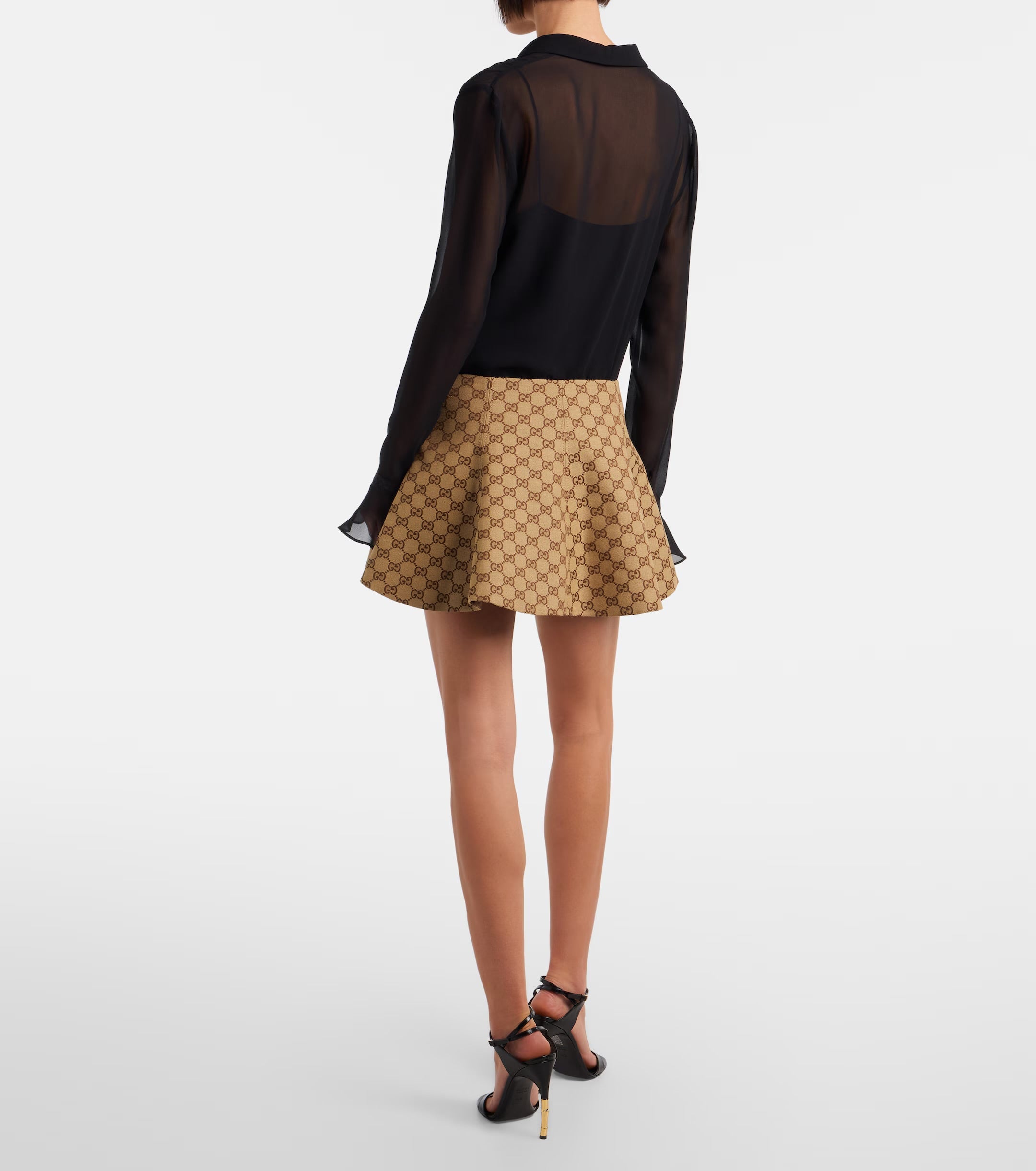 Gucci GG Canvas Miniskirt – Brown