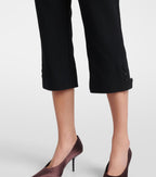 Victoria Beckham Logo Capri Pants in Black