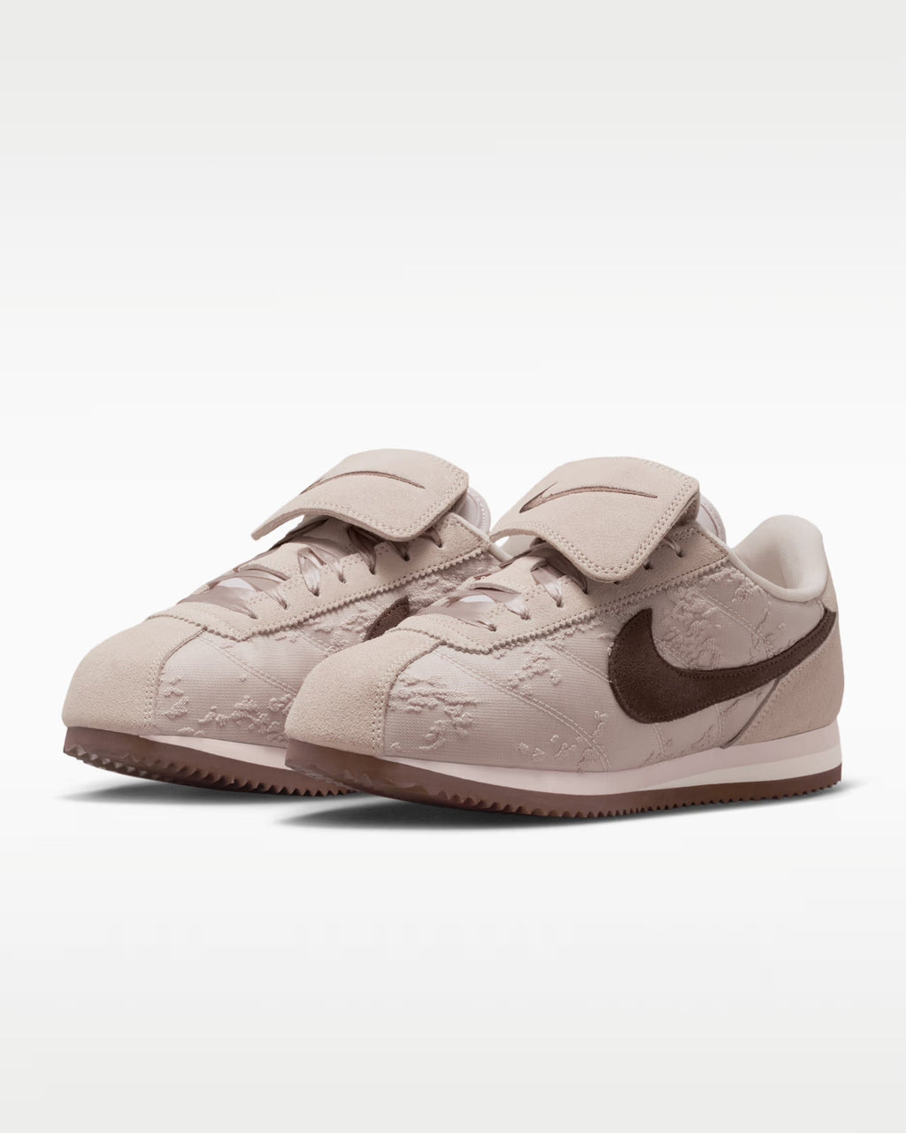 Nike Cortez Textile Sneakers in Silt Red / Light Chocolate