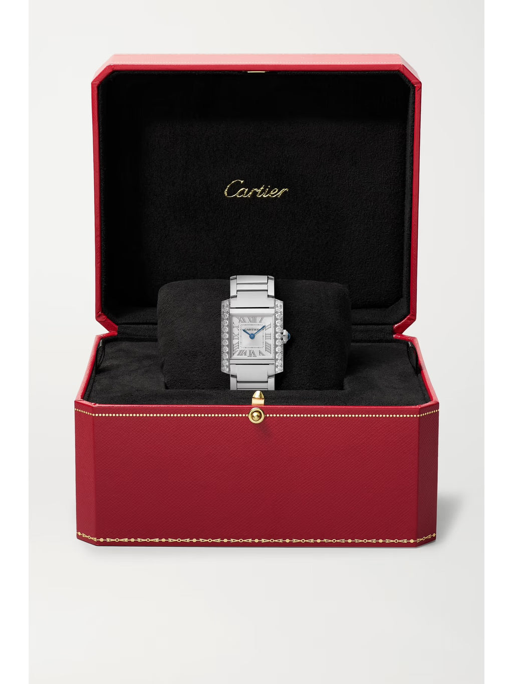 Cartier Tank Française 25mm Stainless Steel and Diamond Watch