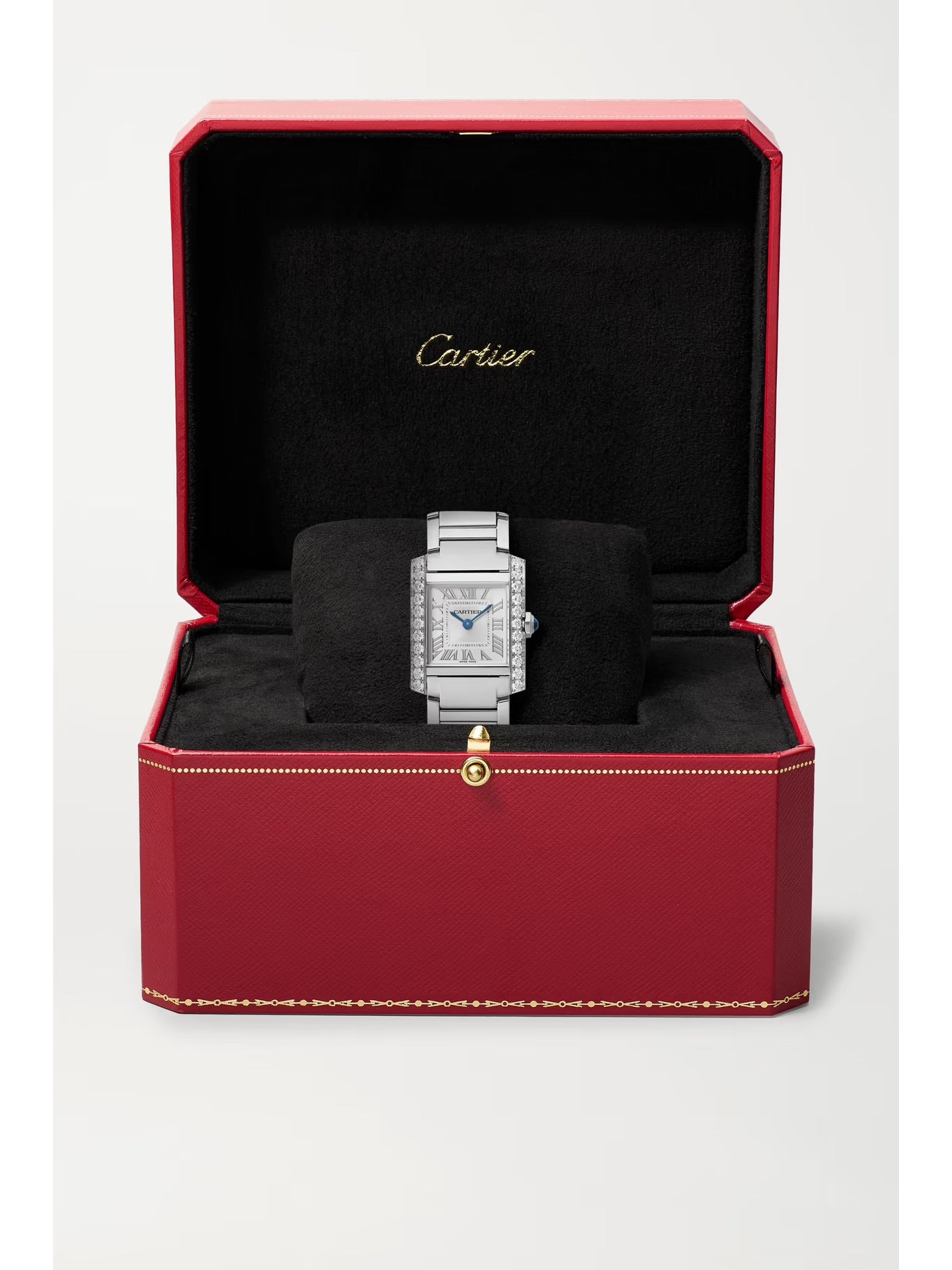 Cartier Tank Française 25mm Stainless Steel and Diamond Watch