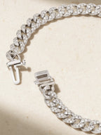 Diamond Cuban Link Bracelet, 18K White Gold