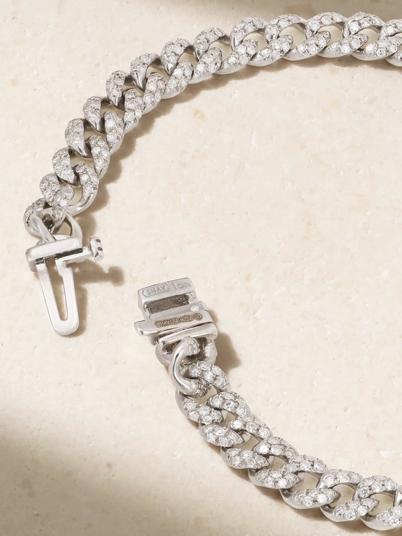 Diamond Cuban Link Bracelet, 18K White Gold