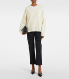 RÓHE Scuba Cropped Slim Pants in Black