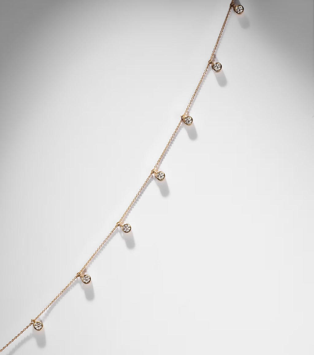 Sophie Bille Brahe Lou Of The Valley 18kt Gold Necklace with Diamonds
