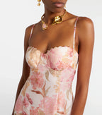 Zimmermann Como Floral Linen and Silk Midi Dress