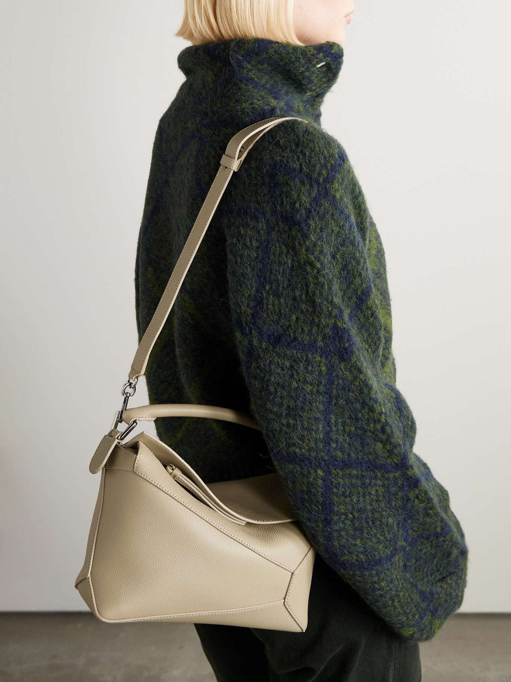 LOEWE Puzzle Edge Small Textured Leather Shoulder Bag