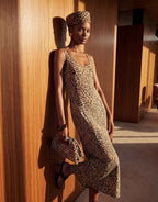 ASOS Design Hair On Leather Pillbox Hat in Leopard Print