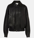 Saint Laurent Leather Bomber Jacket