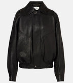 Saint Laurent Leather Bomber Jacket