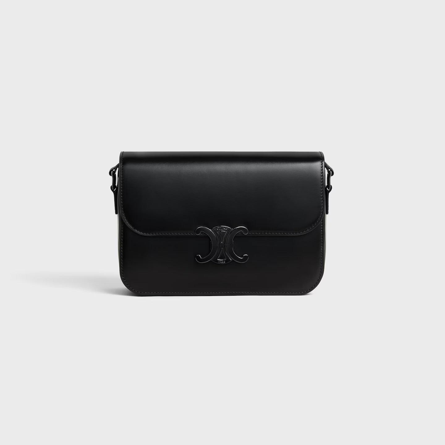 Céline Classique Triomphe Bag in Shiny Calfskin – Black (Black Hardware)