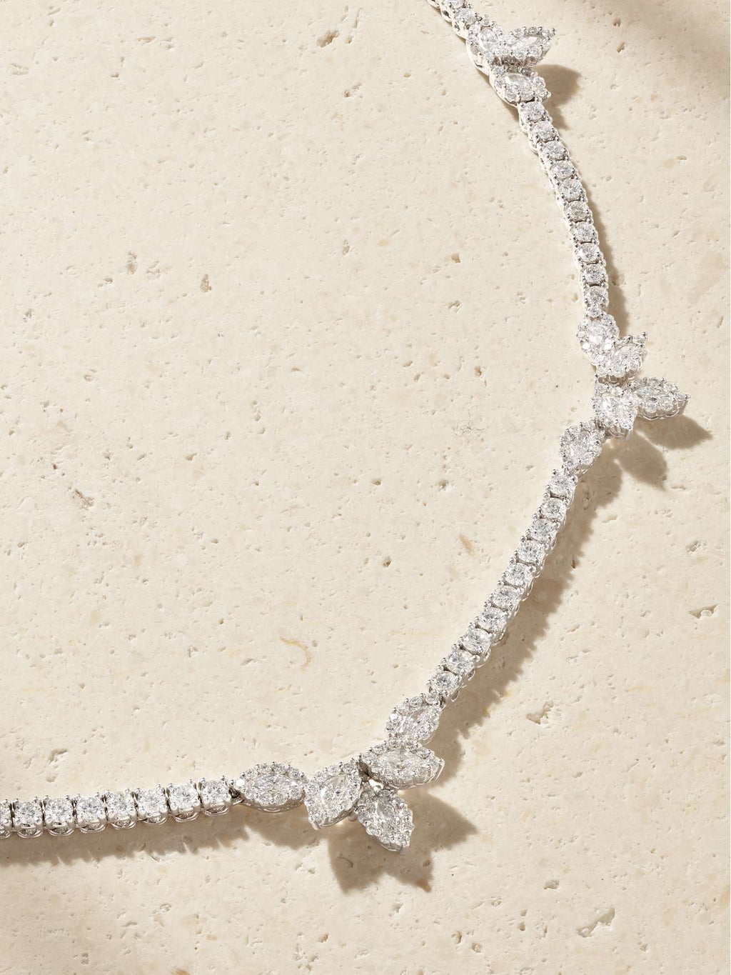 18-Karat White Gold Diamond Necklace