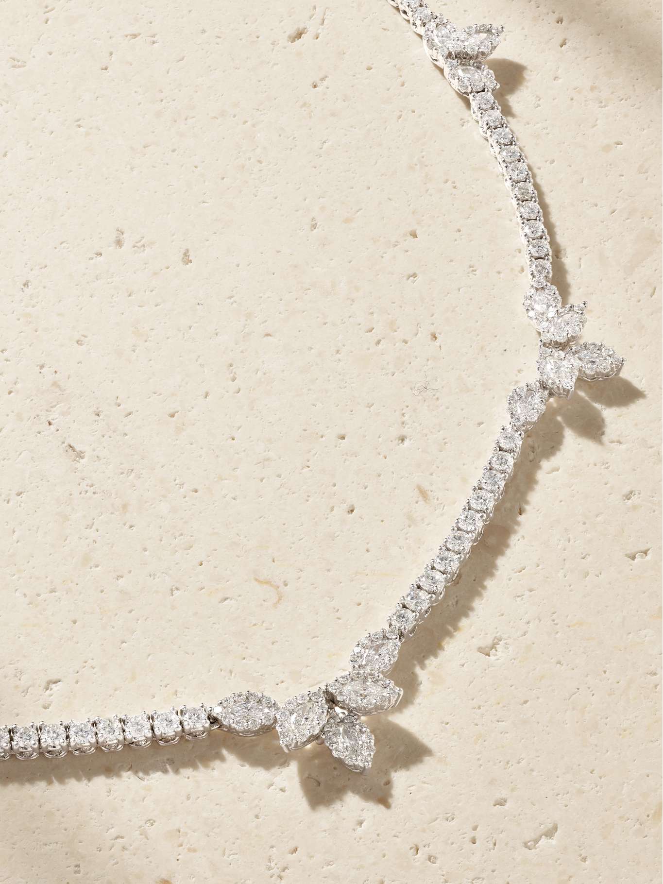 18-Karat White Gold Diamond Necklace
