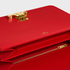Céline Medium Triomphe Folio in Shiny Calfskin – Ultra Red
