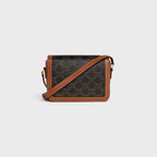 Céline Teen Triomphe Bag in Triomphe Canvas and Calfskin – Tan