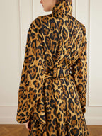 Alaïa Belted Leopard-Print Ocelot Taffeta Trench Coat