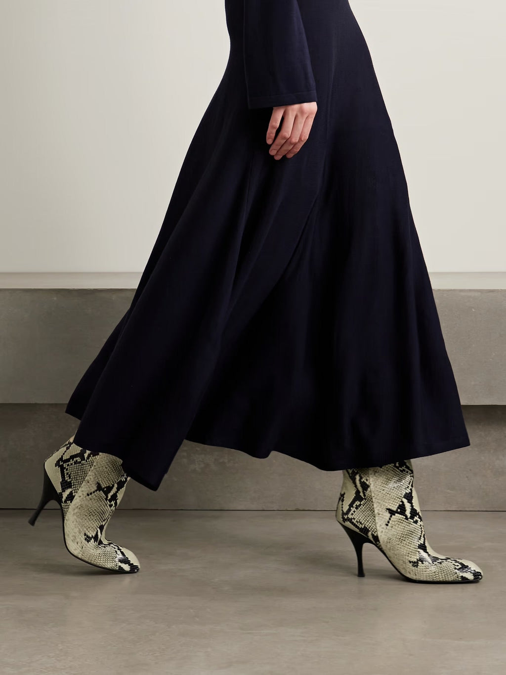 Colt Snake-Effect Leather Over-the-Knee Boots — Khaite
