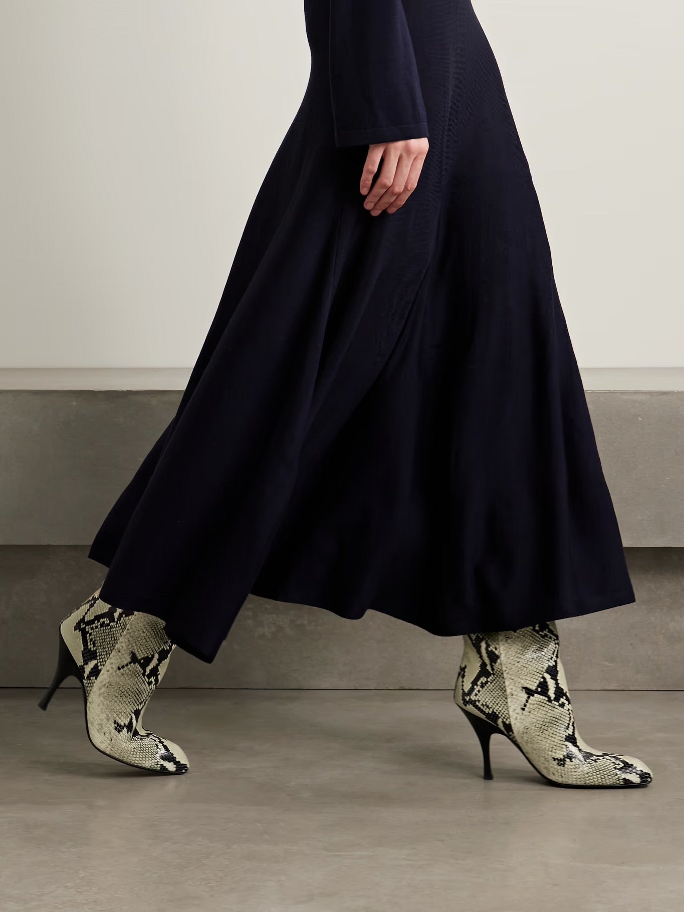 Colt Snake-Effect Leather Over-the-Knee Boots — Khaite