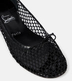 Christian Louboutin Sweetie Jane Cotton and Leather Ballet Flats