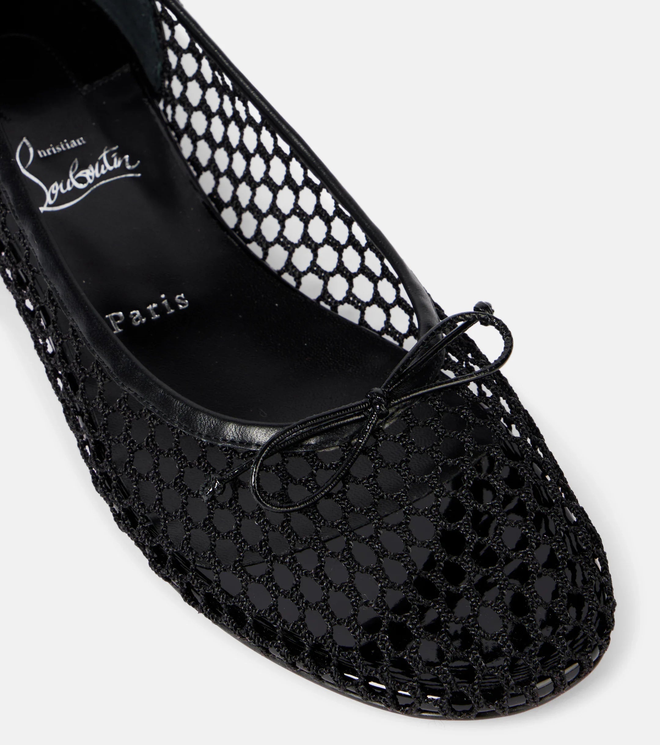 Christian Louboutin Sweetie Jane Cotton and Leather Ballet Flats