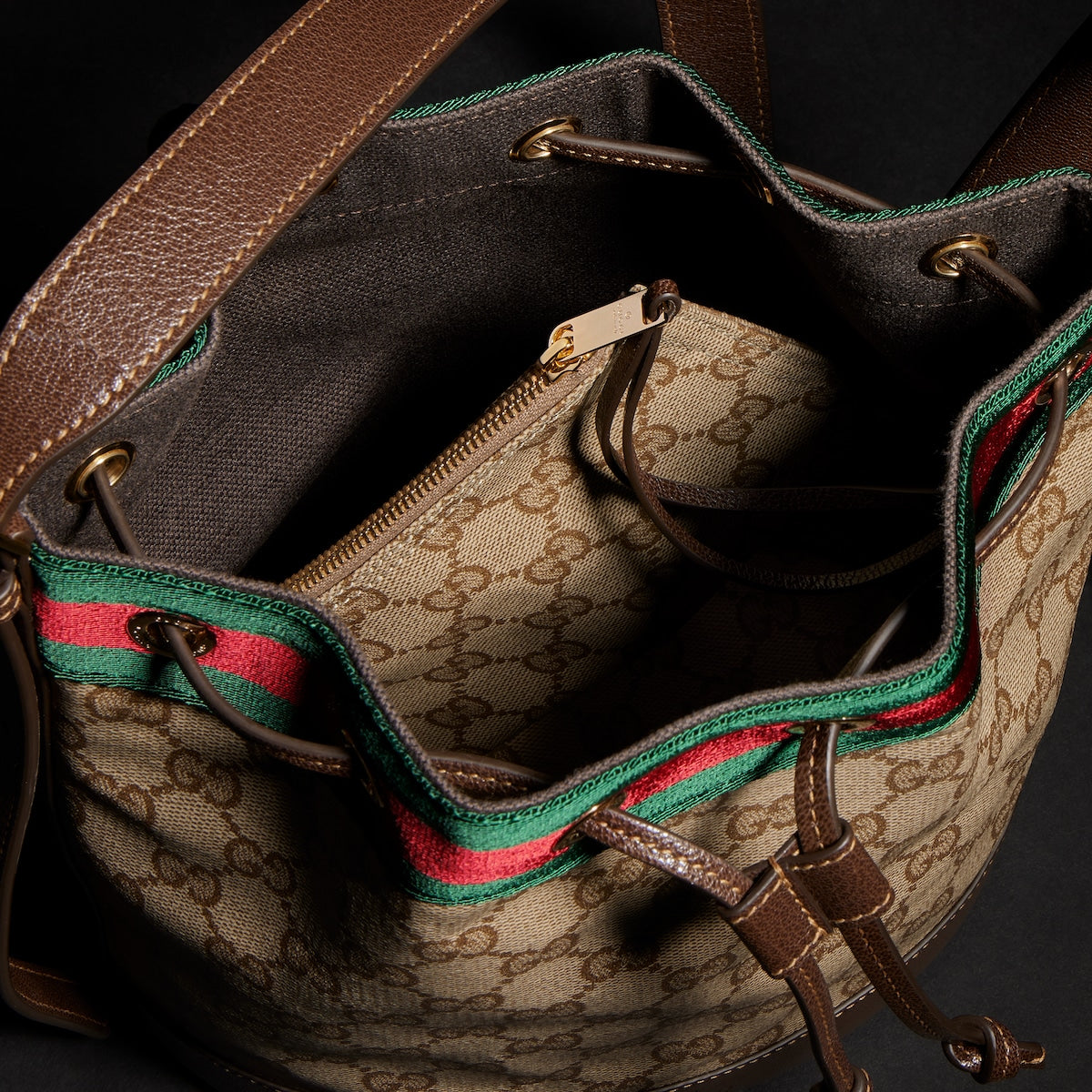 Gucci Venice Small Bucket Bag in GG Canvas