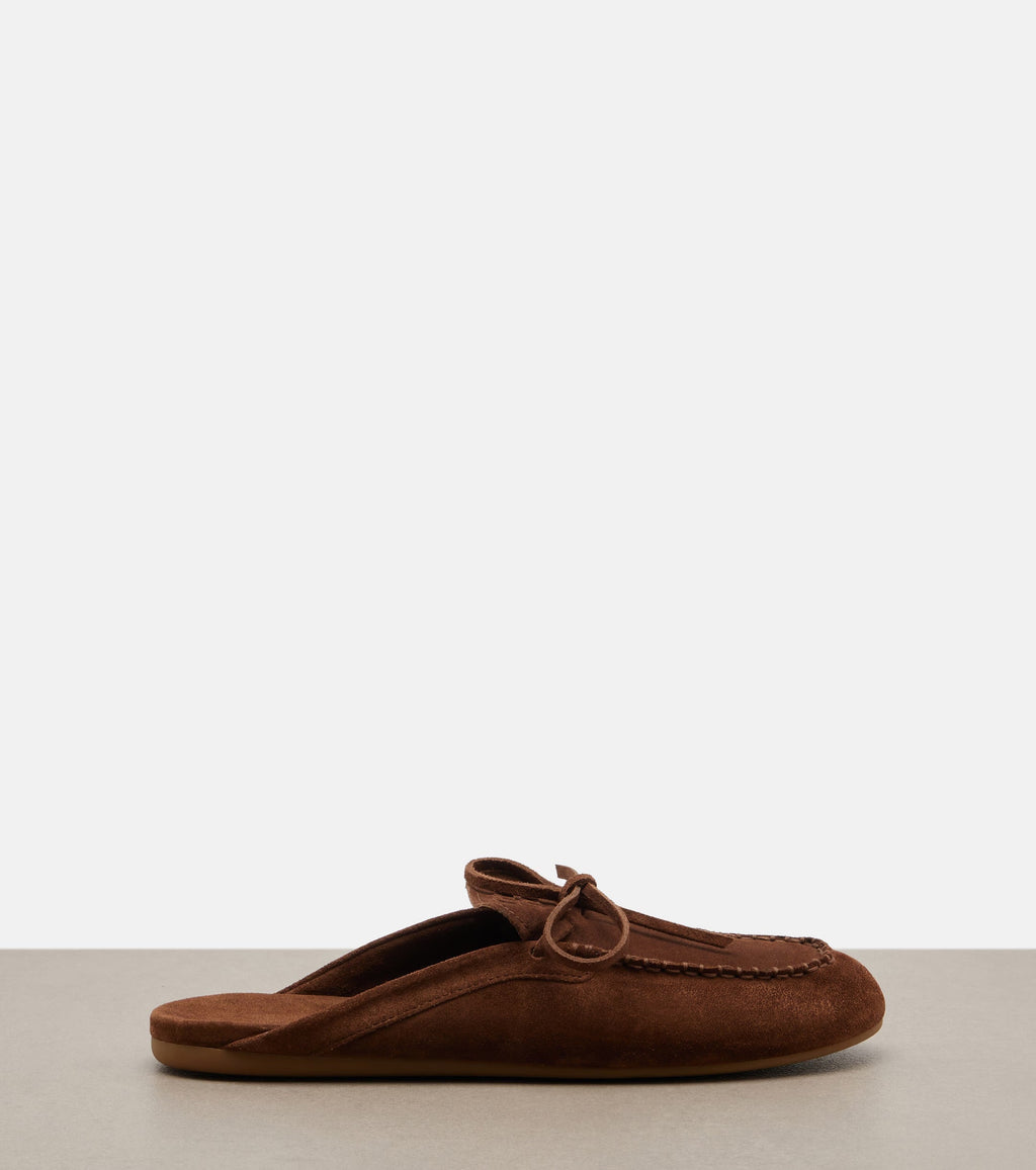 Suede Mule Loafers