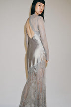 ZW Collection Satin Lace Dress